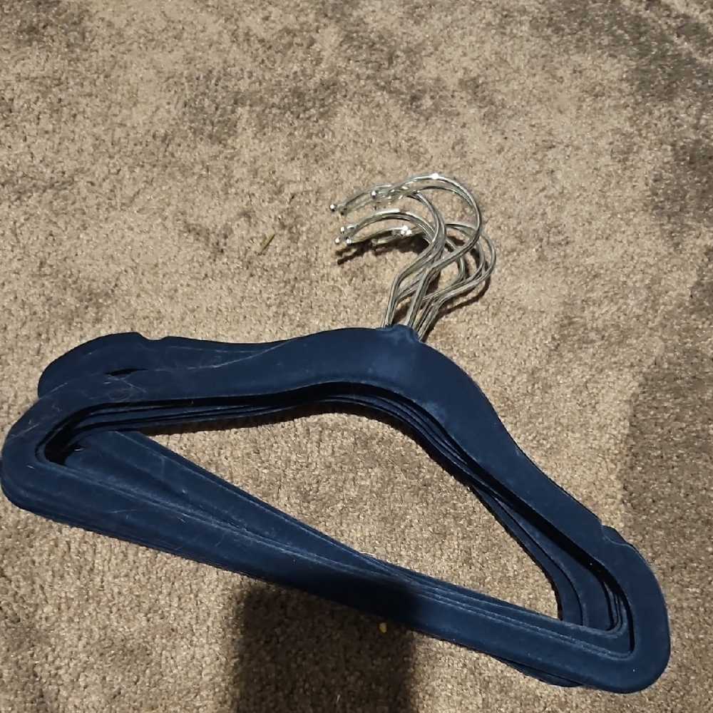 Set of Blue Toddler Velvet Hangers